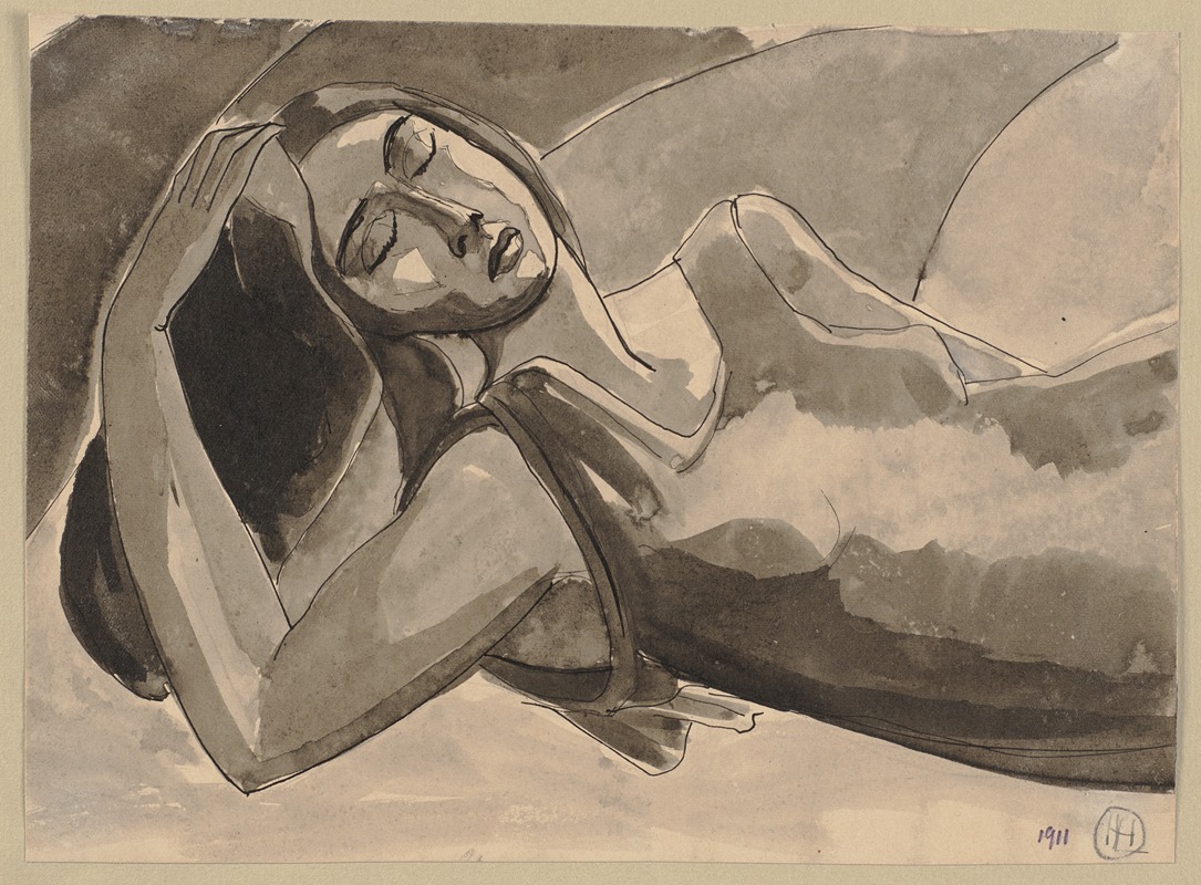 Reclined woman — Герман Лисманн