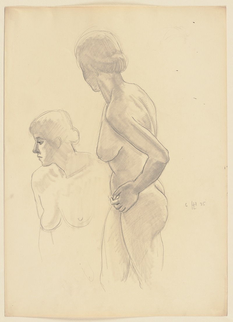 Two female nudes by Герман Лисманн, 1935 — digital art print download