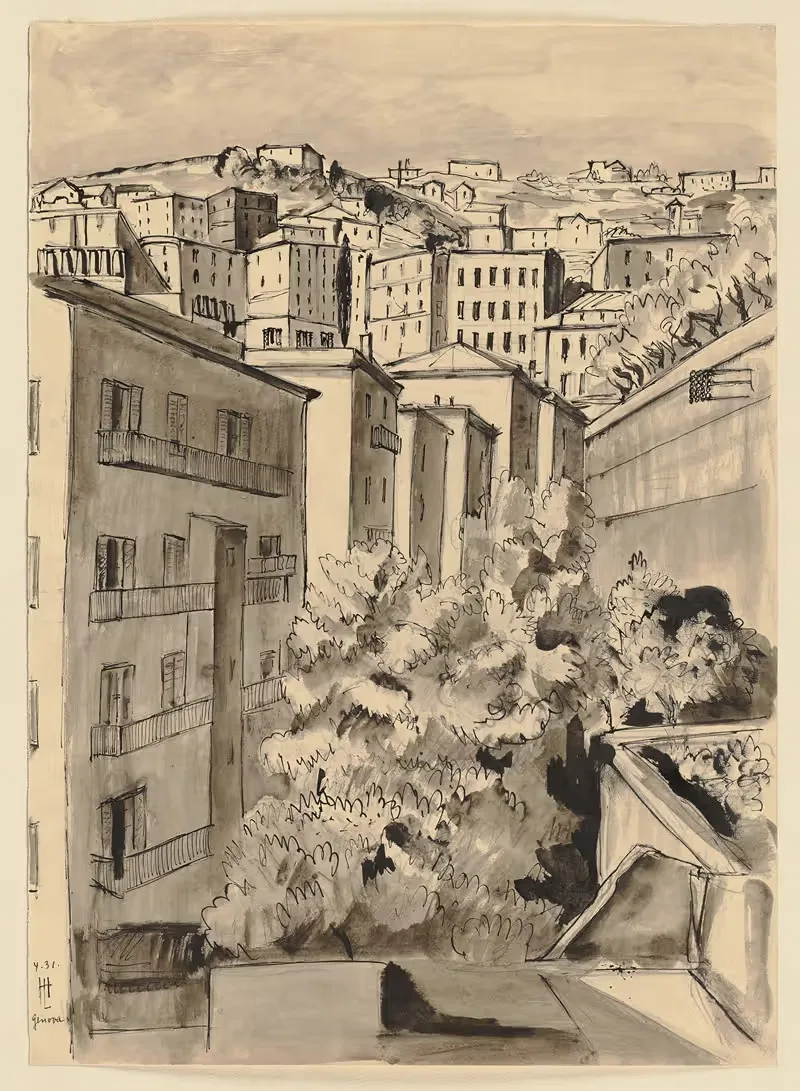 Вид на Геную by Герман Лисманн, 1931 — digital art print download