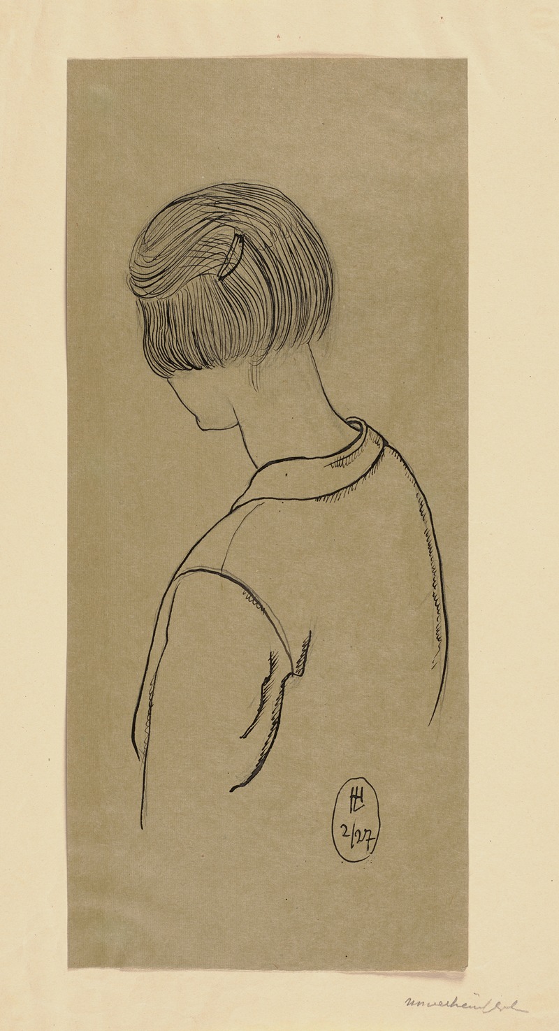 Young woman seen from the back — Hermann Lismann