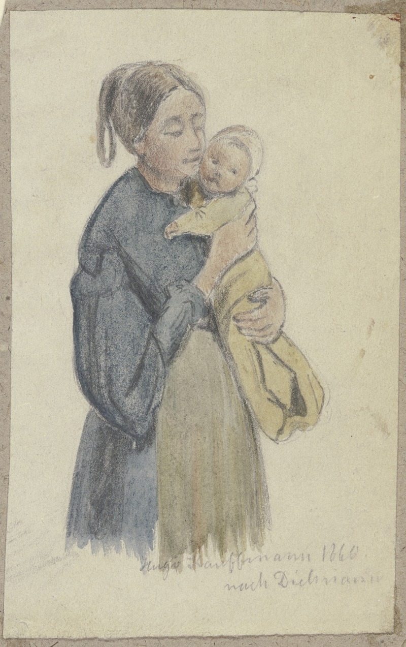 Frau mit Kind auf dem Arm — Hugo Kauffmann