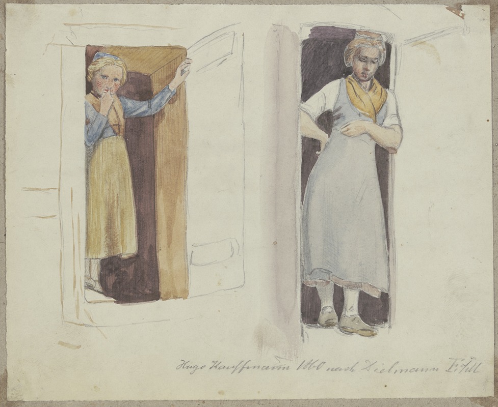 Girl in the front door — Hugo Kauffmann