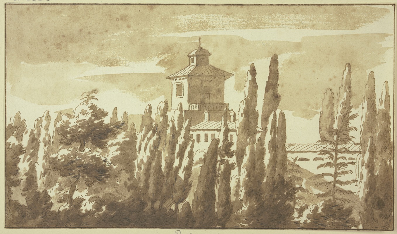 Ansicht des Palastes zu Palestrina — Jacob van der Ulft