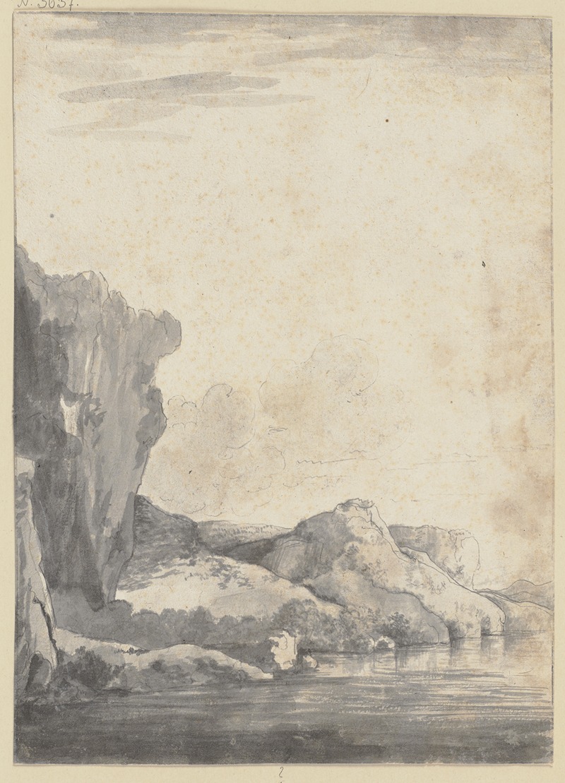 Rock section by the water by Якоб ван Руйсдал — digital art print download