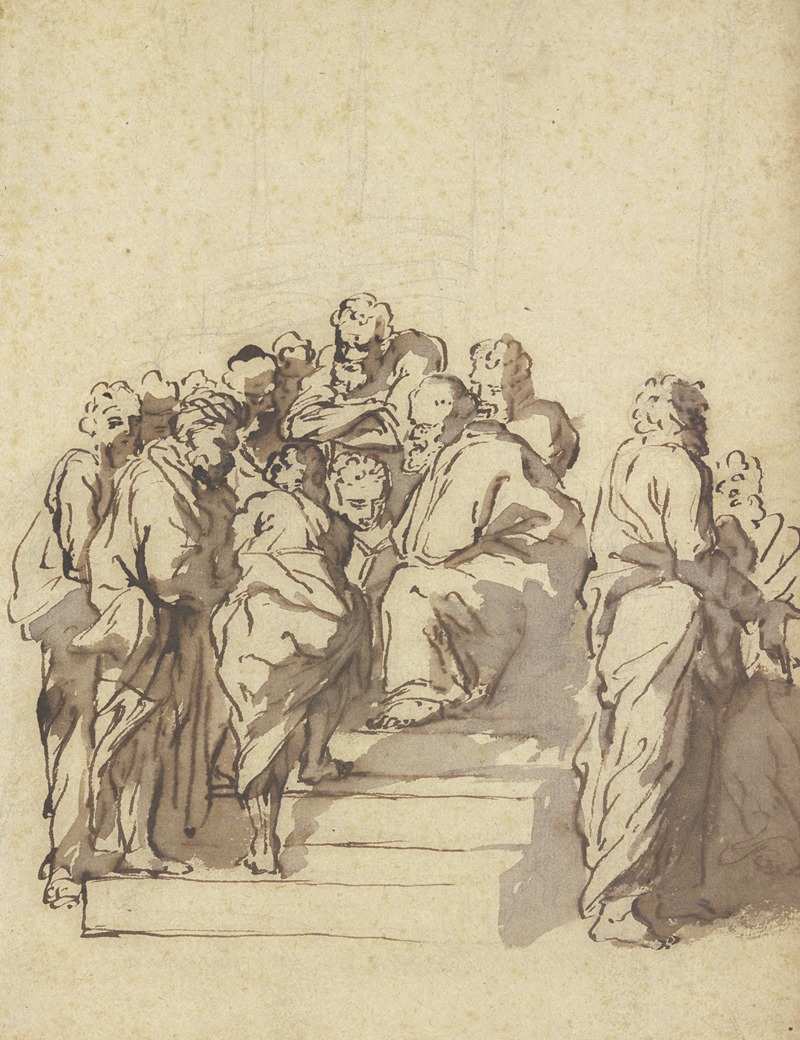 Sokrates im Kreise seiner Schüler — Jacob van Schuppen