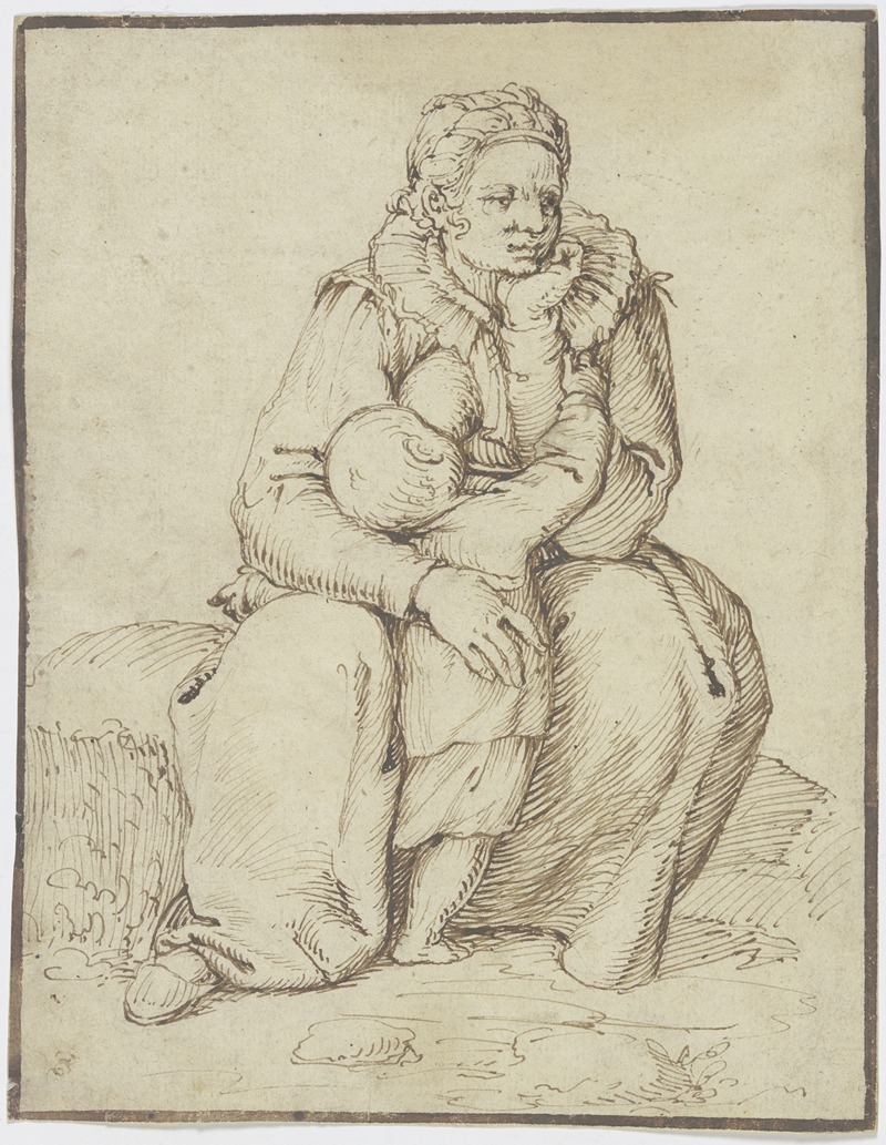 Mother and child by Jacques de Gheyn I — digital art print download