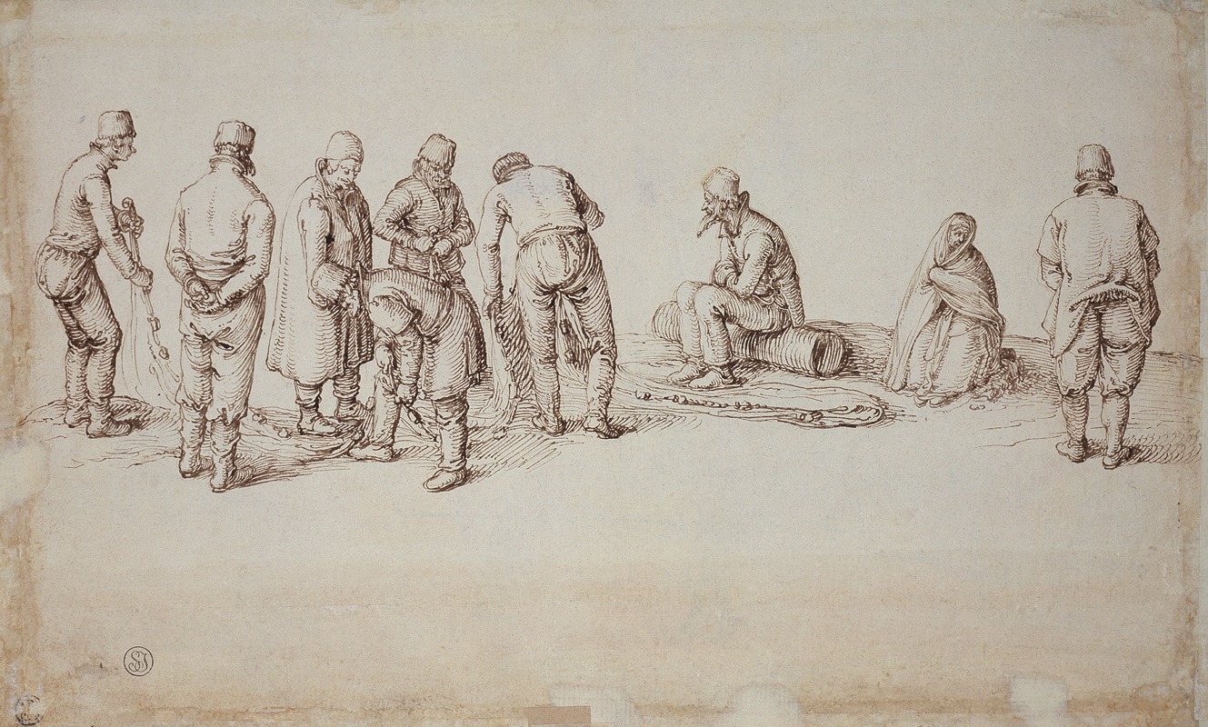 A group of fishermen — Jacob de Gheyn II