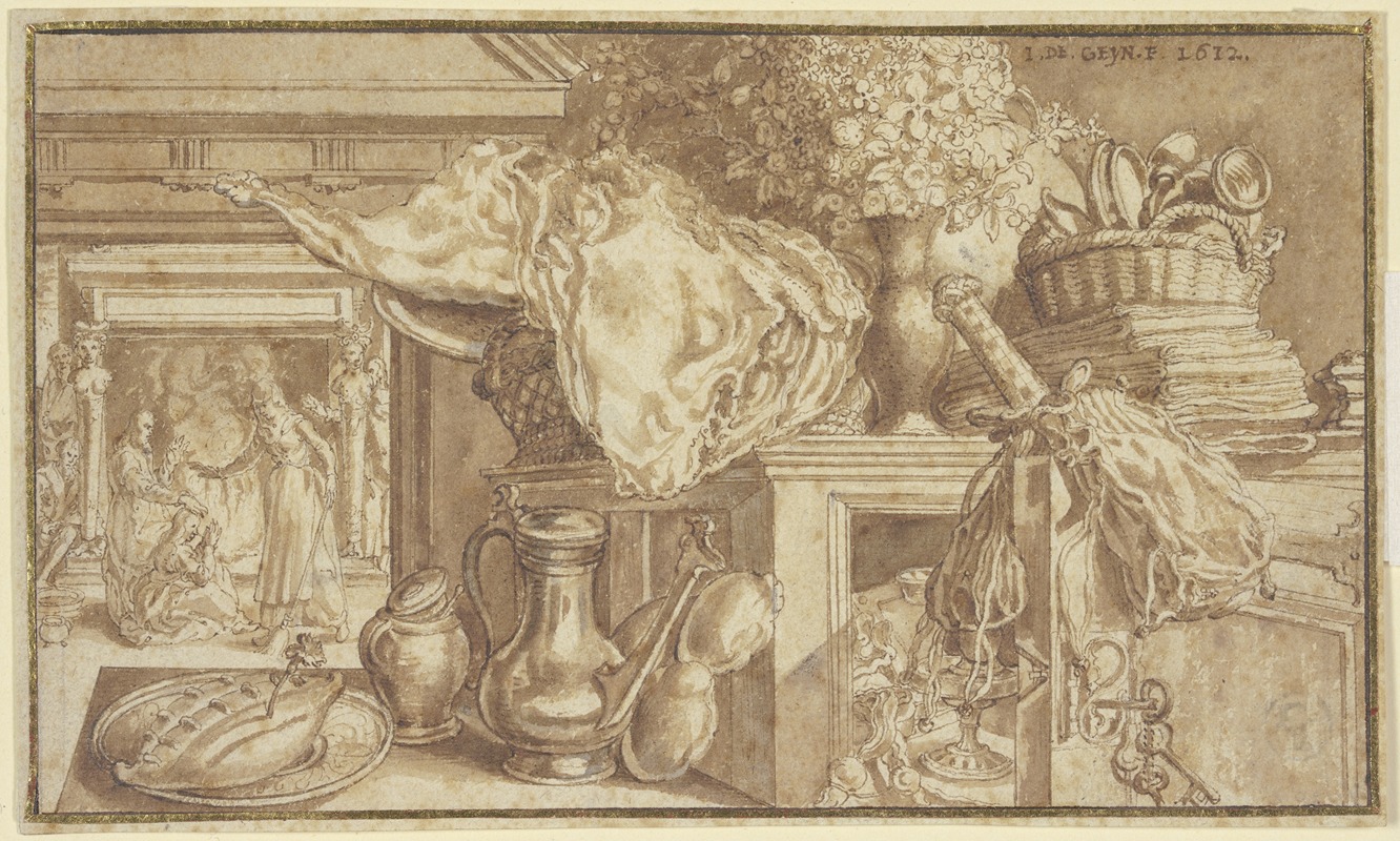 A kitchen still life by Jacob de Gheyn II, 1612 — digital art print download