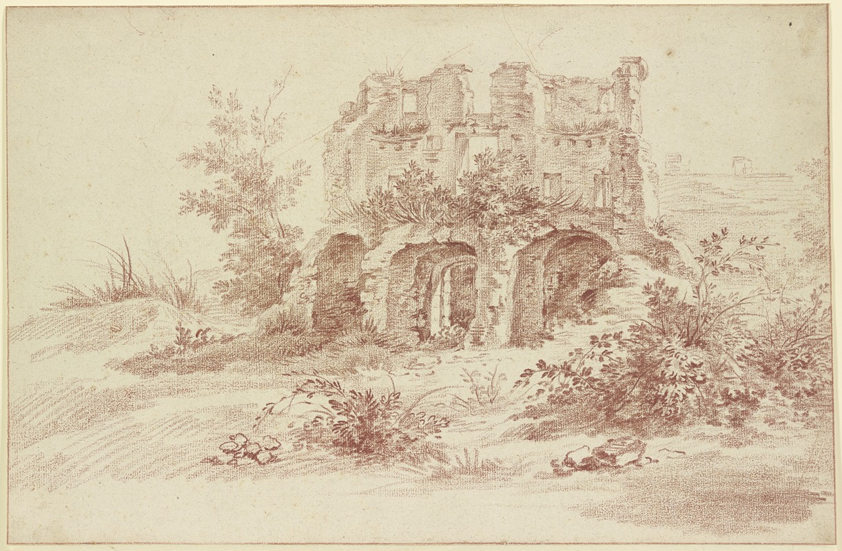 View of a ruin by Jacques Dumont — digital art print download