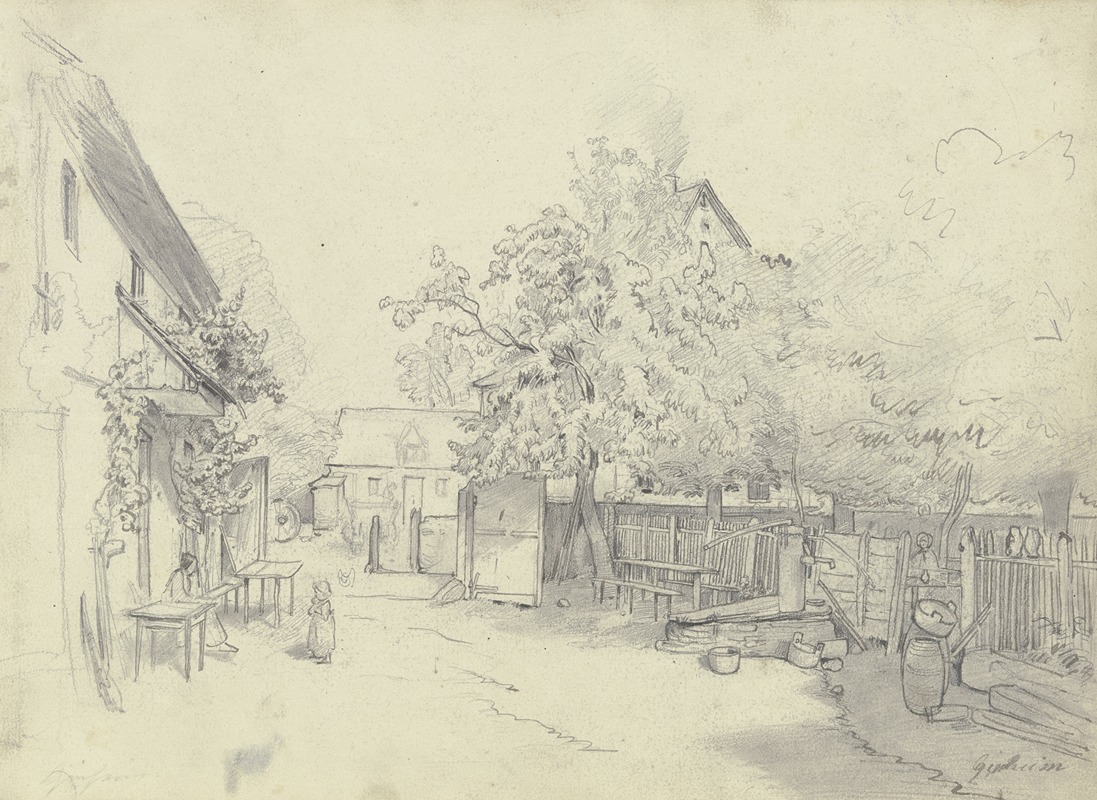 Das Wirtshaus Eberhardt bei Ginnheim by Якоб Фюрхтегот Дильман — digital art print download