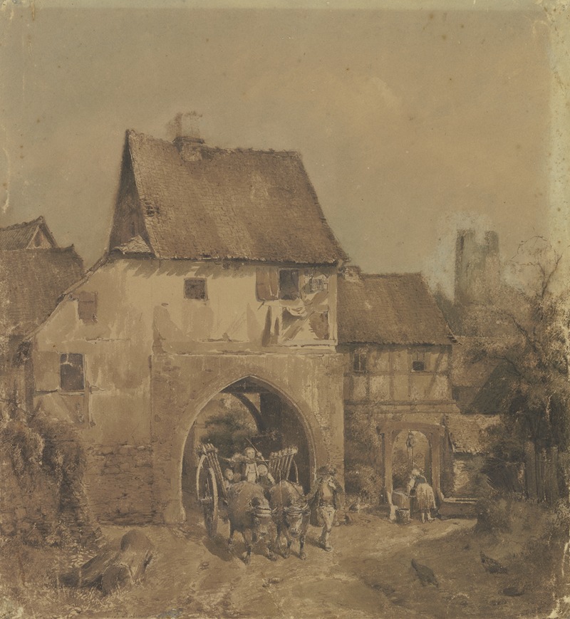 Gate to Münzenberg by Якоб Фюрхтегот Дильман — digital art print download