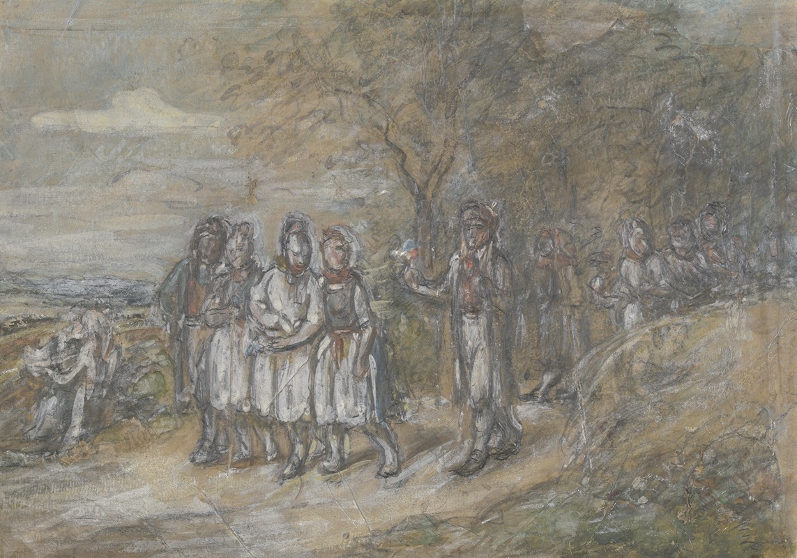 Hessian farm youths by Якоб Фюрхтегот Дильман — digital art print download