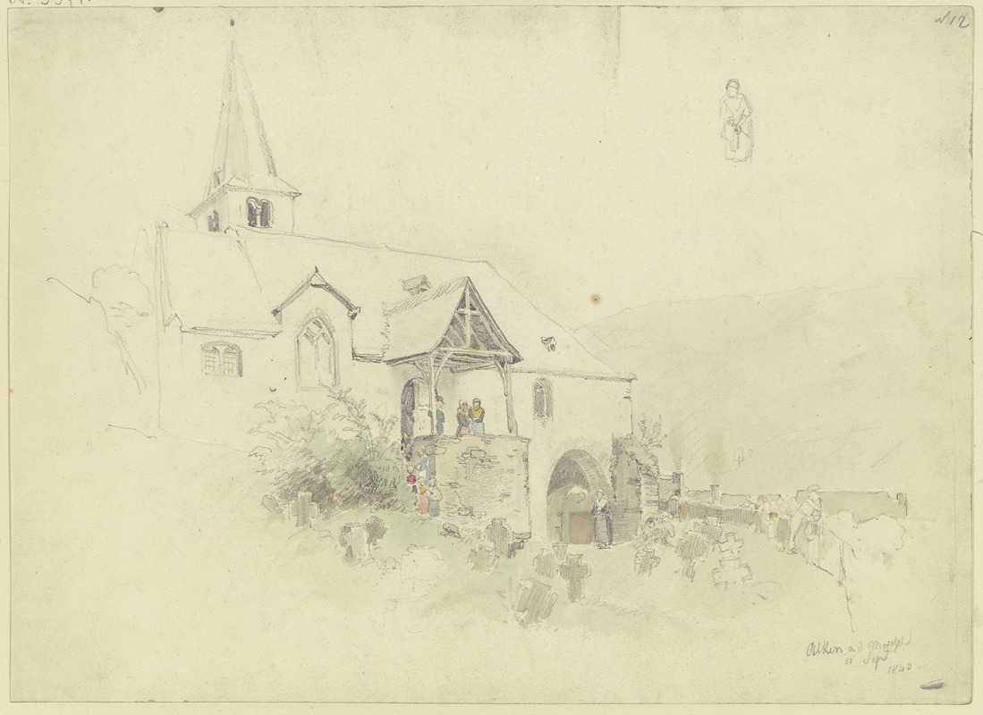 Michaelskapelle in Alken by Якоб Фюрхтегот Дильман, 1840 — digital art print download