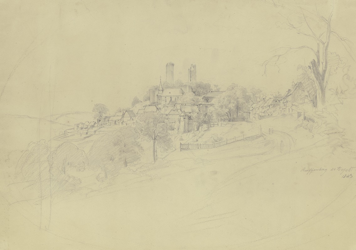 View of Reifenberg by Якоб Фюрхтегот Дильман, 1843 — digital art print download