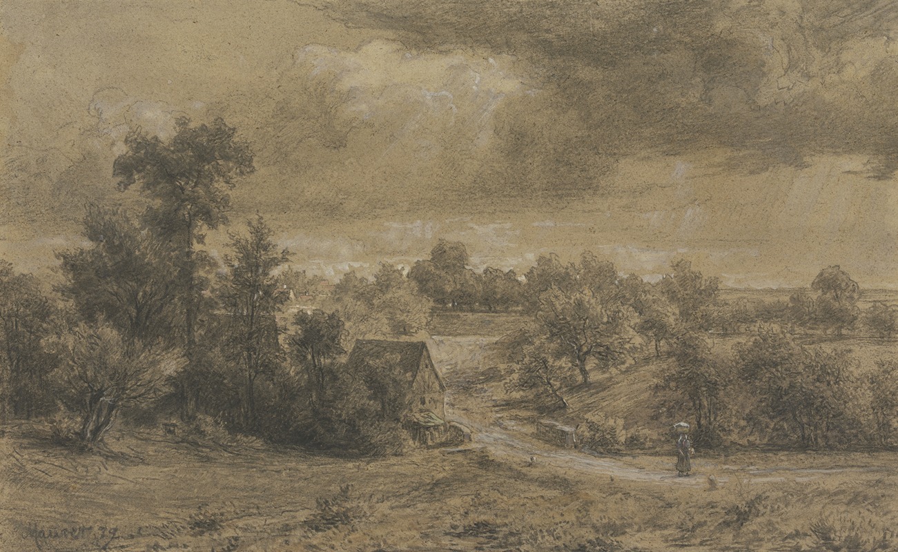 Landscape in the Taunus by Якоб Маурер, 1879 — digital art print download