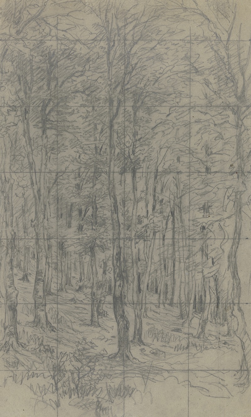 Saplings on a slope by Якоб Маурер — digital art print download