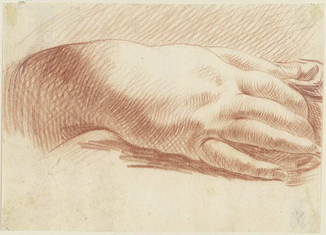 Studie zu einer rechten Hand by Johann Esaias Nilson — digital art print download