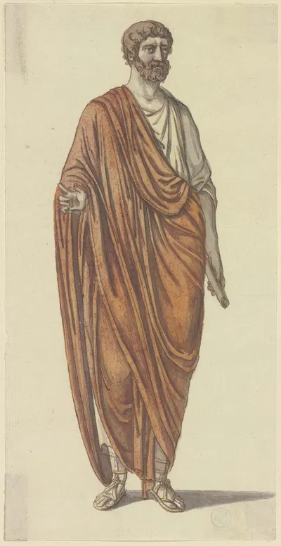 Römischer Konsul; Stehender Mann in römischer Tracht by Johann Georg Schütz — digital art print download