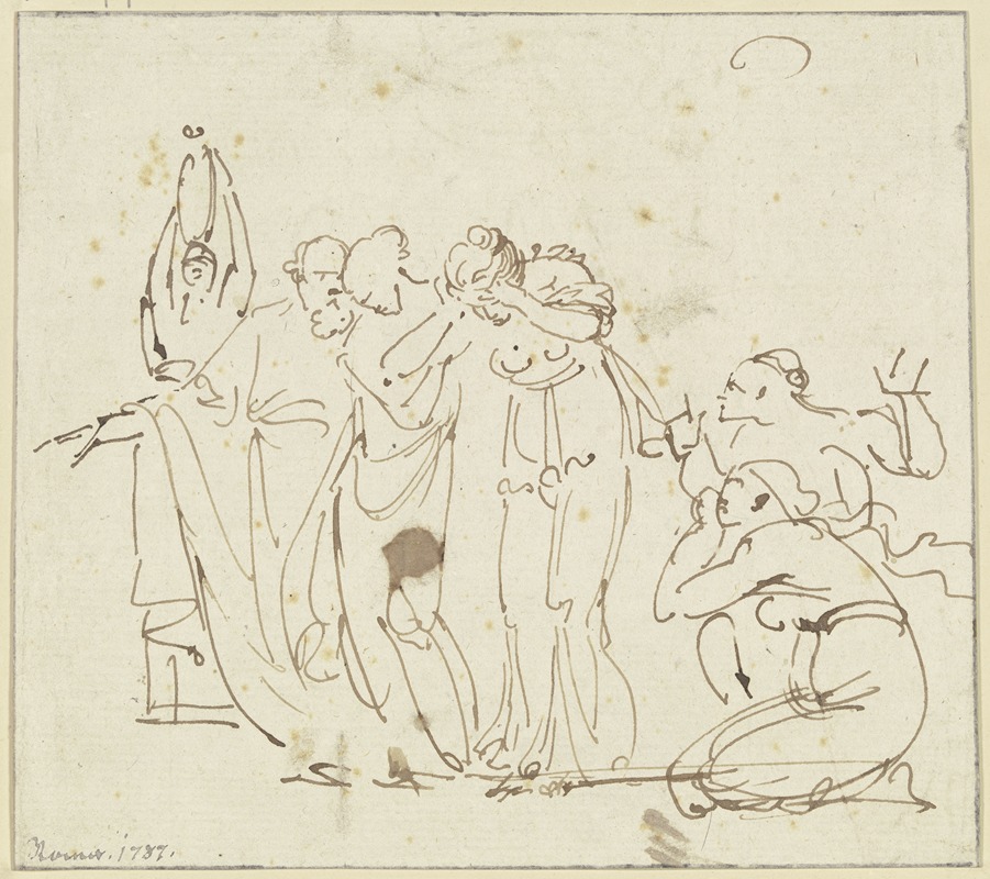 Ungedeutete Szene by Johann Georg Schütz, 1787 — digital art print download