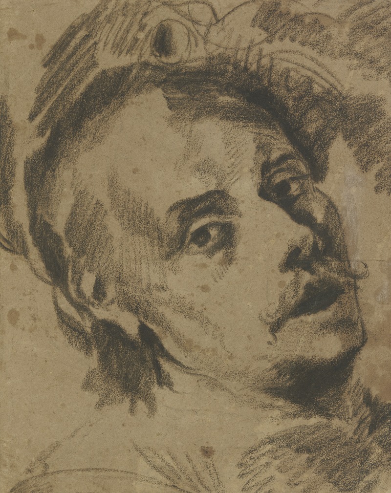 Head of a cavalier by Иоганн Лисс — digital art print download