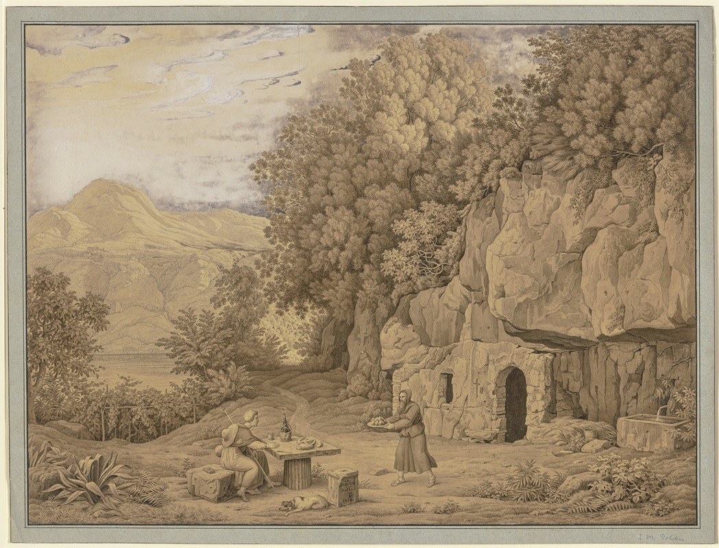 Hermitage near Albano by Иоганн Мартин фон Рохден, 1818 — digital art print download