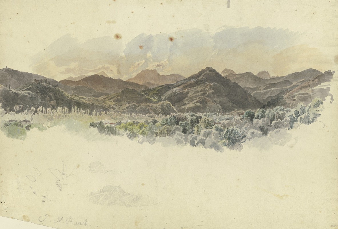 Berglandschaft in Oberitalien — Иоганн Непомук Раух