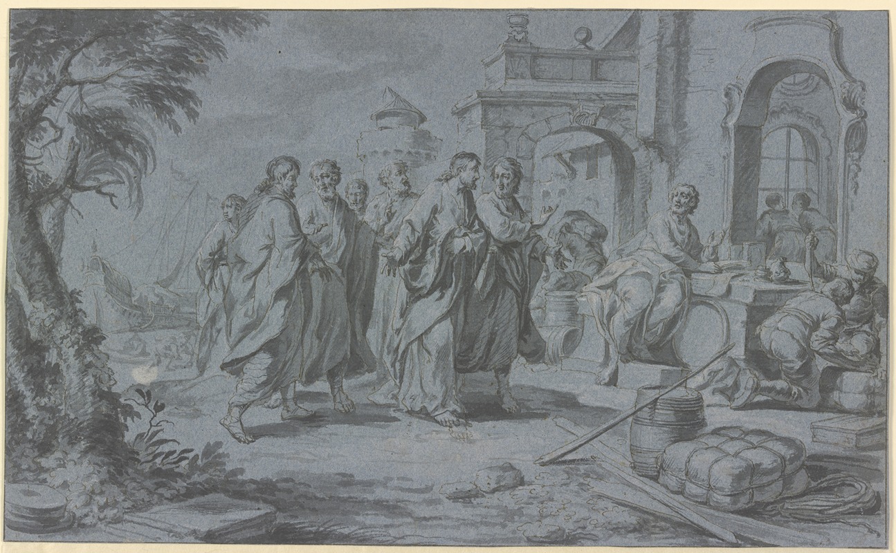 Berufung des Zöllners Matthäus by Иоганн Вольфганг Баумгартнер — digital art print download