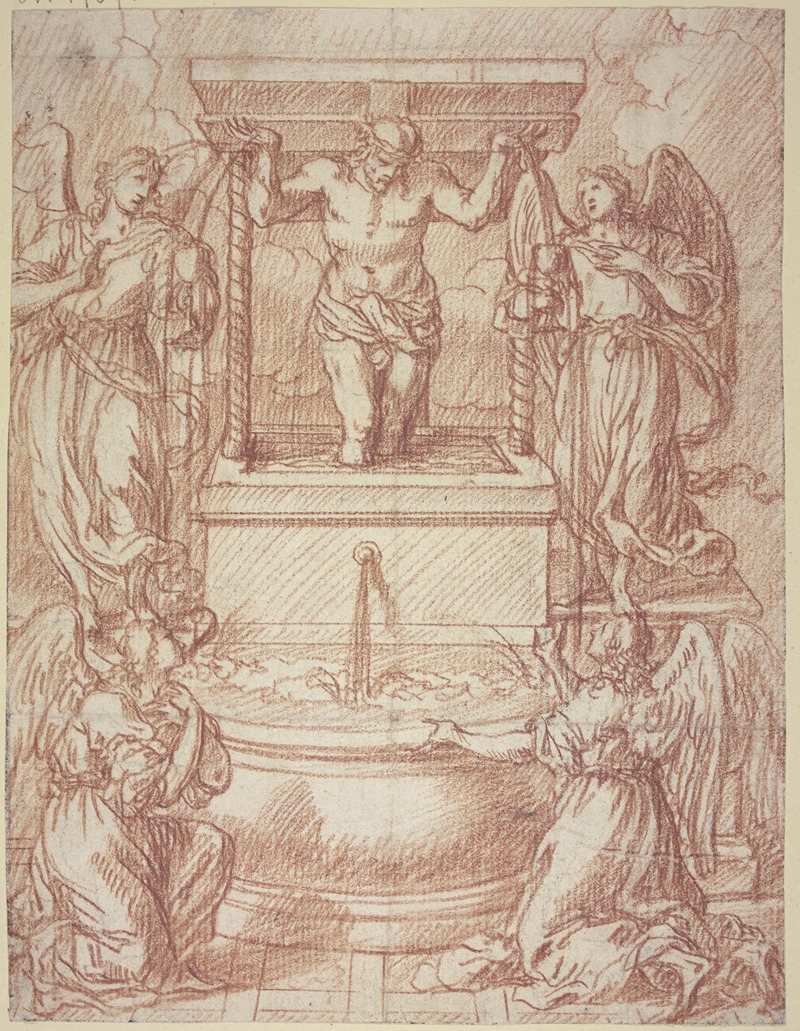 Christ in the winepress by Йонас Умбах — digital art print download