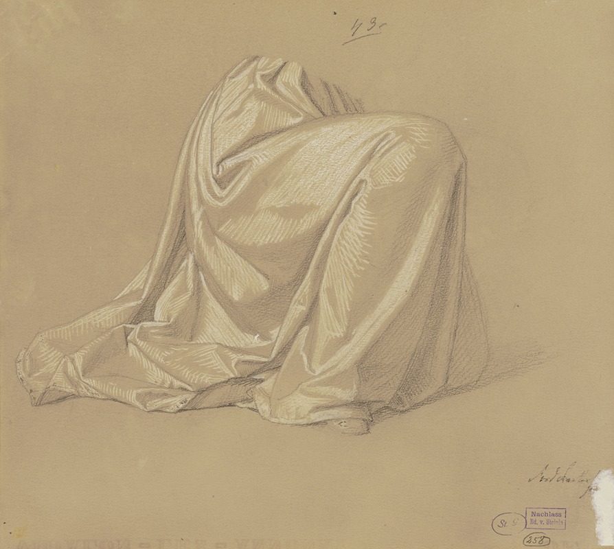 Kneeling garbed figure by Йозеф Фердинанд Беккер — digital art print download