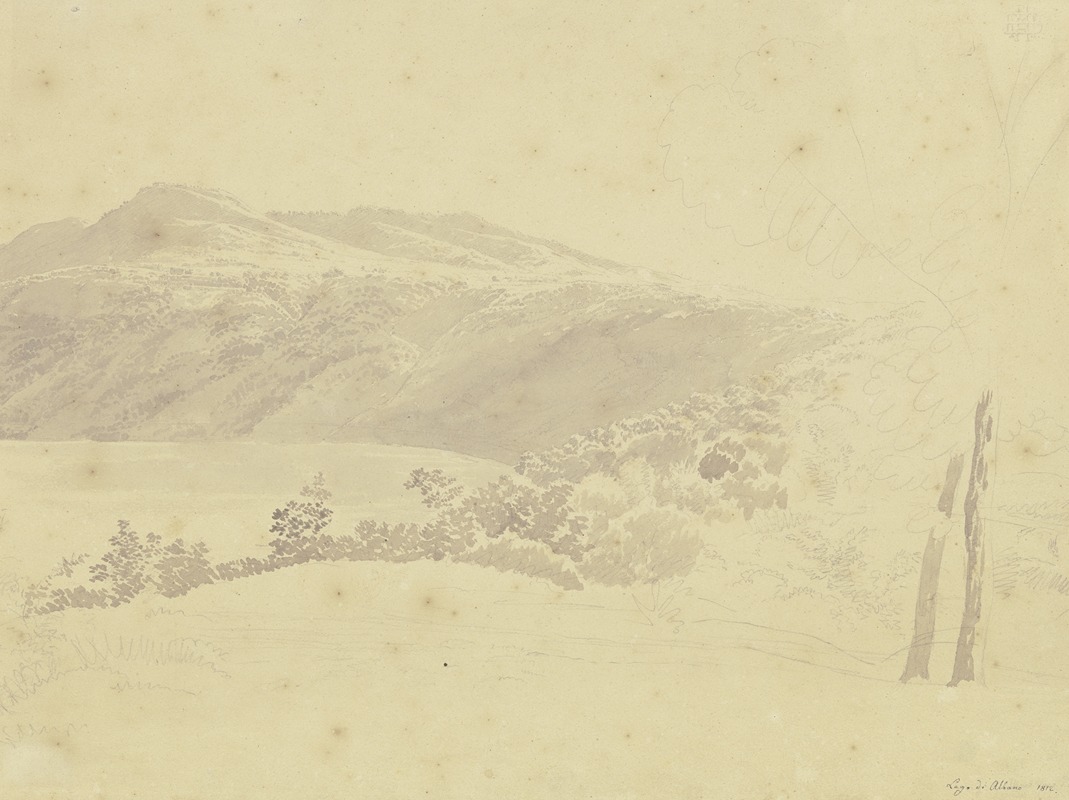 Blick auf den Albanersee by Йозеф Ребелл, 1812 — digital art print download