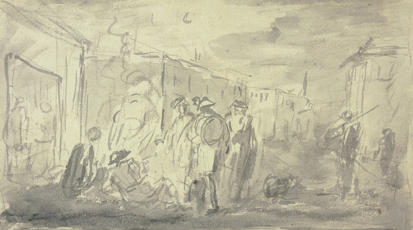 Soldaten um ein Lagerfeuer — Joseph Parrocel