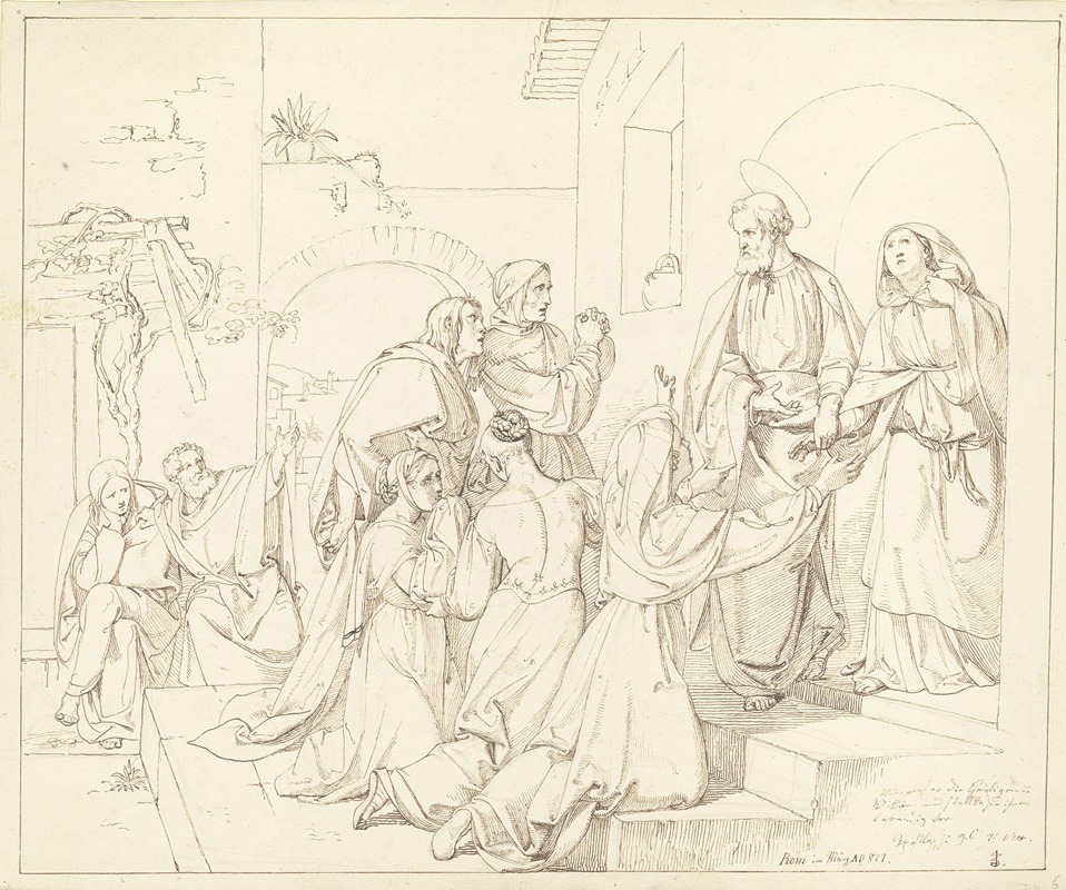Erweckung der Tabitha durch Petrus by Иосиф фон Фюрих, 1829 — digital art print download