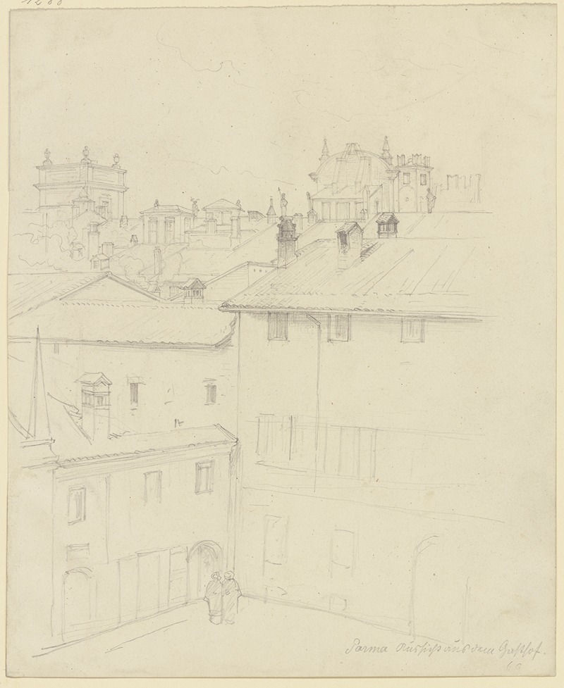Blick auf die Dächer von Parma — Julius Hamel