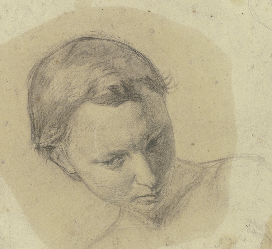 Girl's head. by Julius Hamel — digital art print download