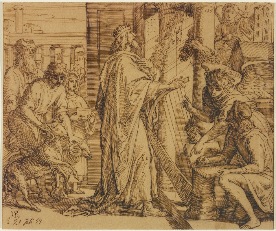 David der Psalmist – Anbetung — Julius Schnorr von Carolsfeld