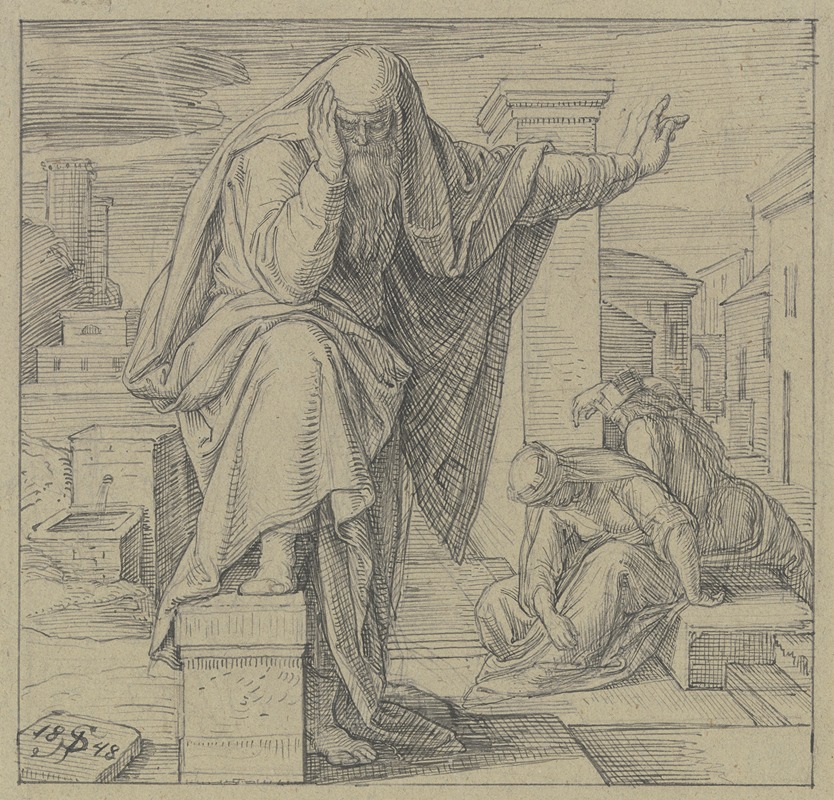 Jeremias Klage by Julius Schnorr von Carolsfeld, 1848 — digital art print download