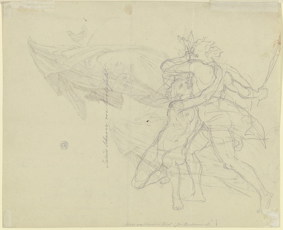 Kain erschlägt seinen Bruder Abel — Julius Schnorr von Carolsfeld