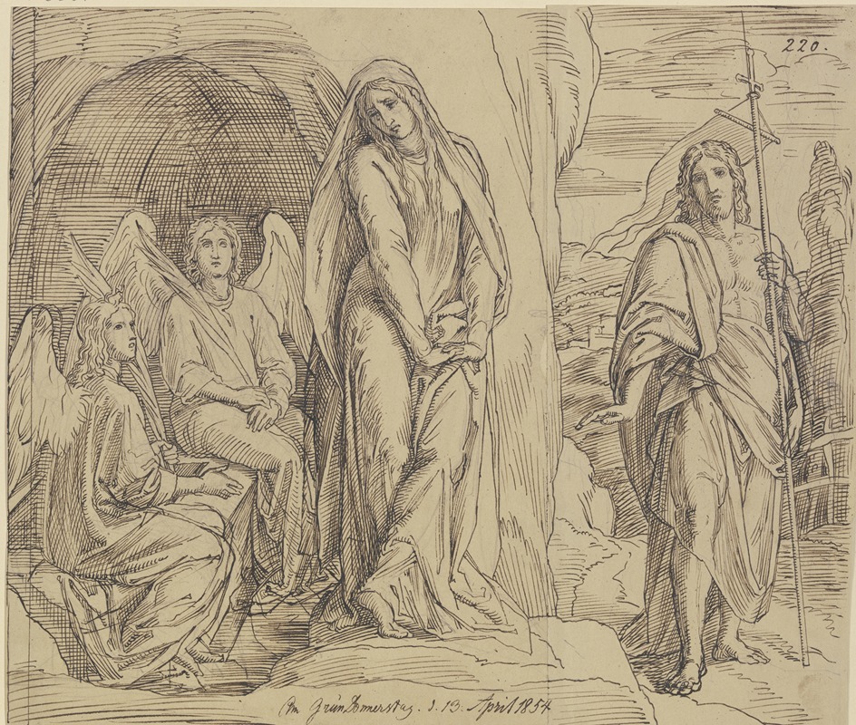 Maria Magdalena am Grabe Christi — Julius Schnorr von Carolsfeld