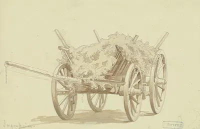 Hay cart by Карл Фридрих Харвенг — digital art print download