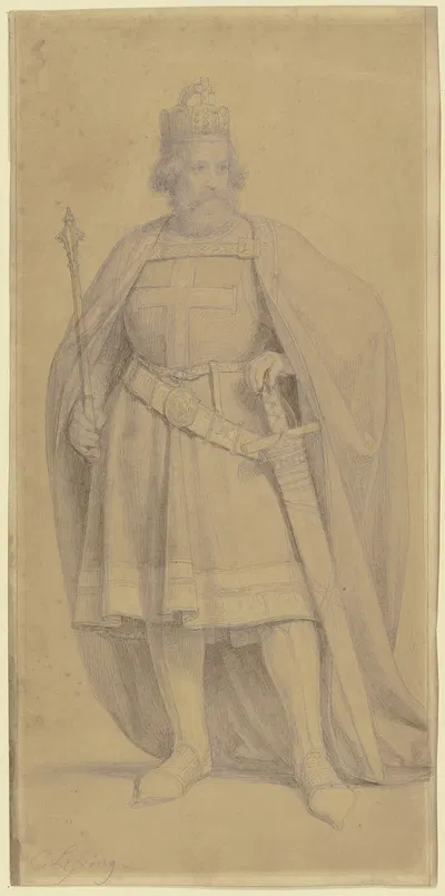 Kaiser Friedrich I. Barbarossa by Карл Фридрих Лессинг, 1839 — digital art print download