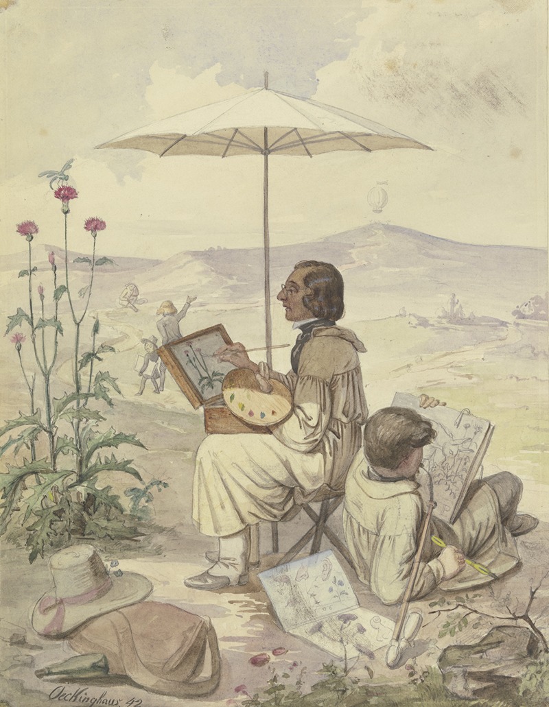 Die Maler im Freien bei der Arbeit — Karl Heinrich Oeckinghaus