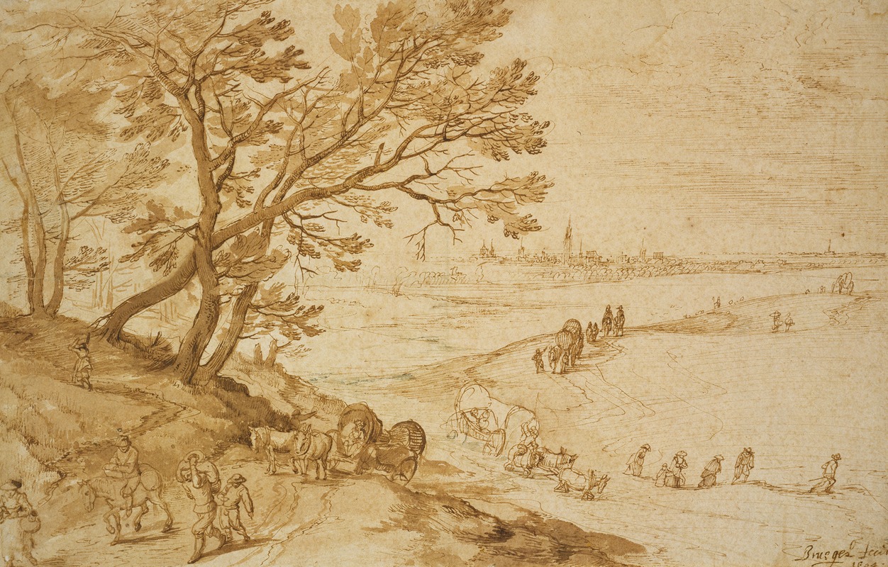 Landschaft mit Blick auf Antwerpen by Ян Брейгель Старший, 1604 — digital art print download
