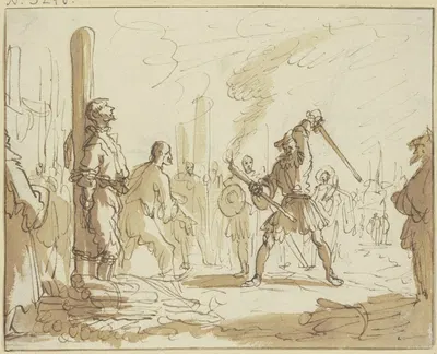Tod des Antonius Ijsbaarts zu Tielt by Jan Luyken, 1685 — digital art print download