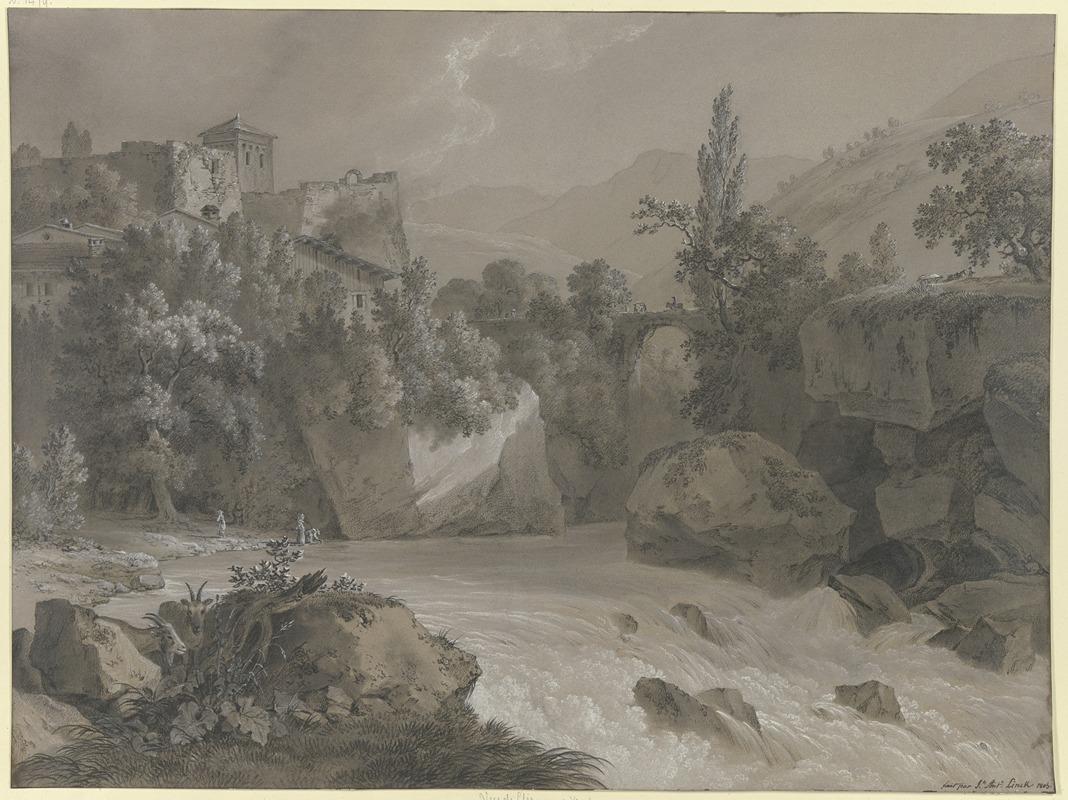 Vue de Clée, pays de Vaud by Жан-Антуан Линк, 1803 — digital art print download