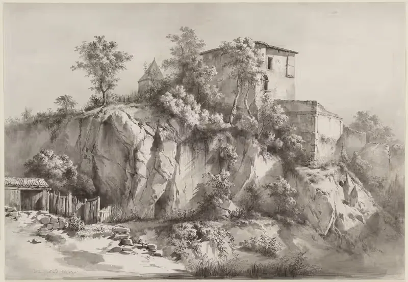 Château Galliard by Jean-Jacques de Boissieu, 1796 — digital art print download