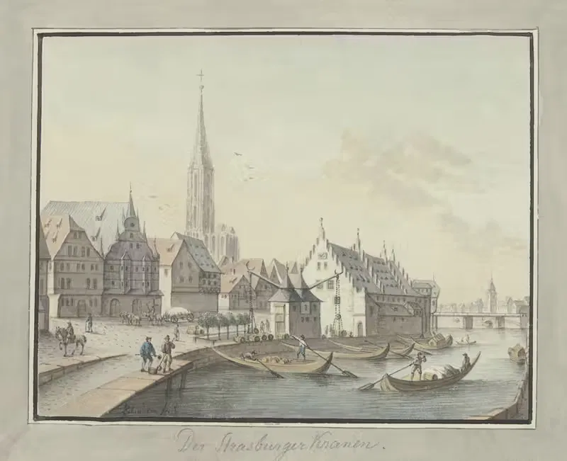 Der Straßburger Kranen by Johann Caspar Zehender — digital art print download
