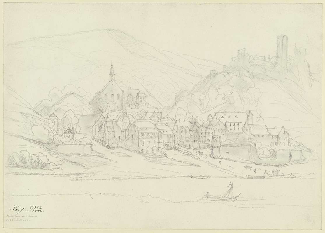 Beilstein at the Mosel by Леопольд Боде, 1895 — digital art print download