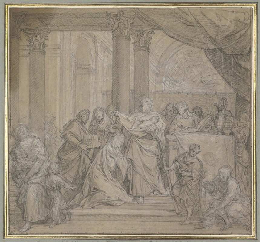 Presentation at the Temple by Louis de Boullogne, 1715 — digital art print download
