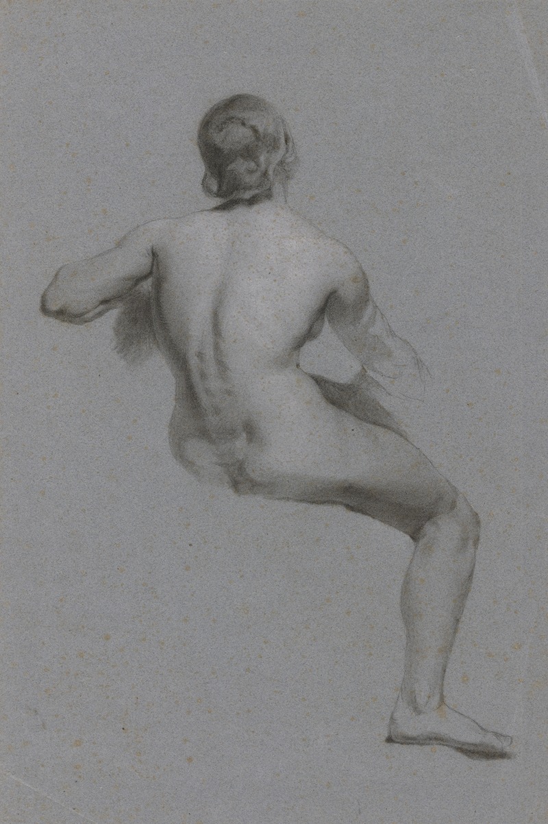 Female nude from behind by Луи Эйзен, 1870 — digital art print download