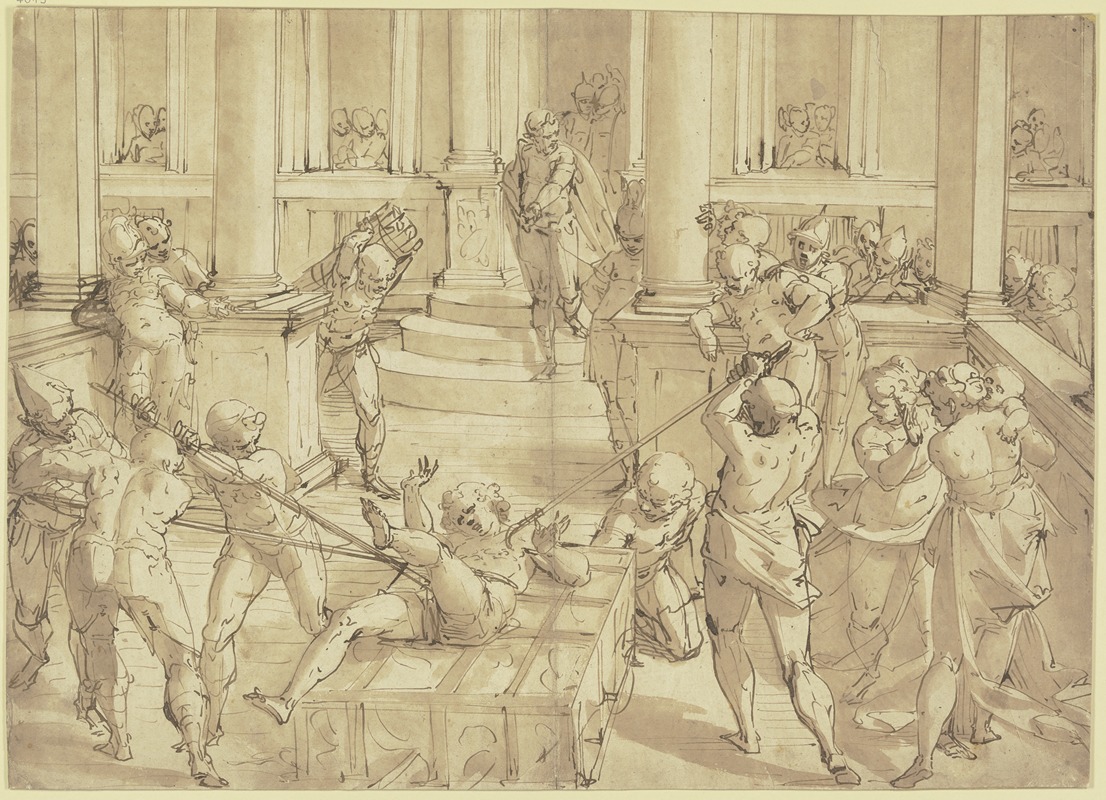 Die Marter des Heiligen Laurentius by Luca Cambiaso — digital art print download